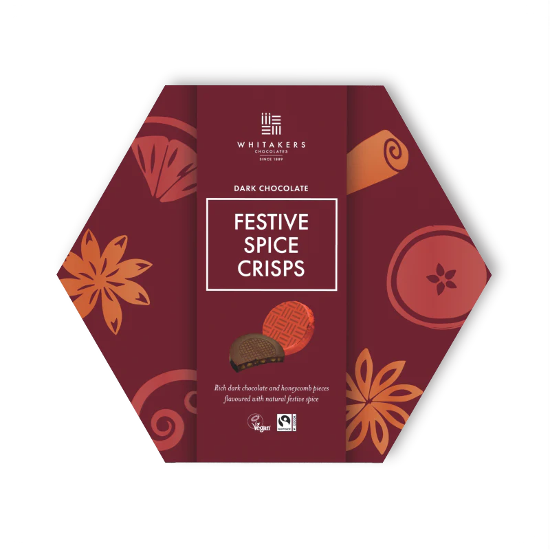 Ciocolată neagră crocantă Festive Spice (165g)
